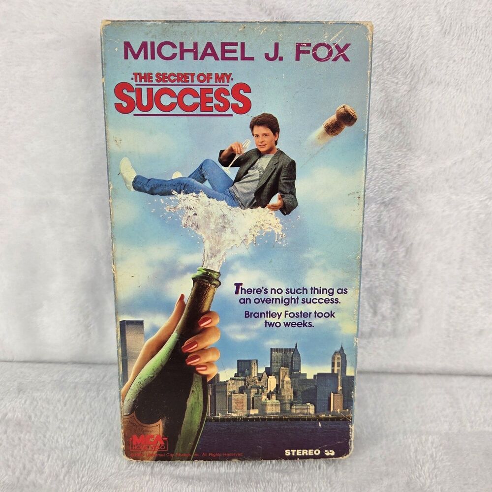 The Secret of My Success VHS 1987 MCA Michael J Fox Original Release Tested